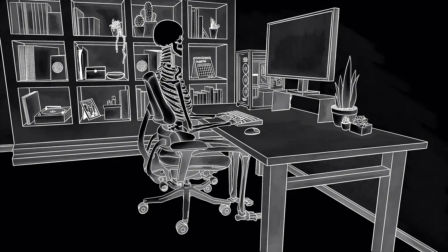 Desk scene